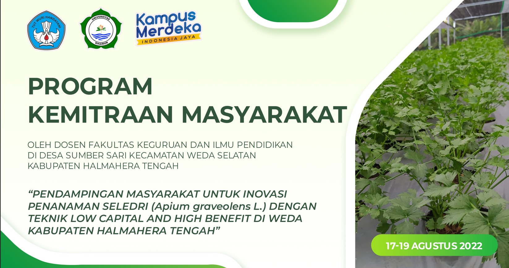 Tim Program Kemitraan Masyarakat (PKM) Kubermas di Weda Selatan