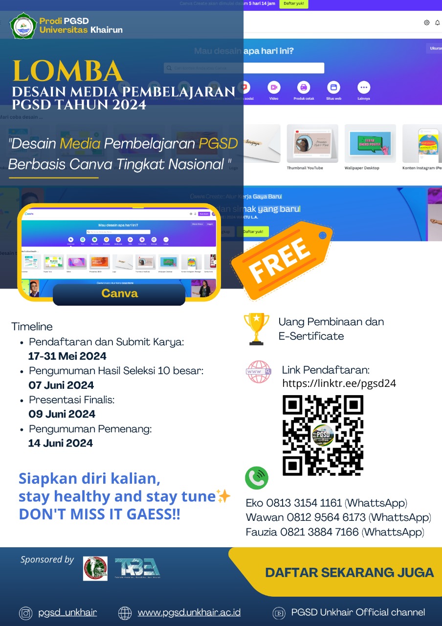Desain Media Pembelajaran PGSD Berbasis Canva Tingkat Nasional Tahun 2024