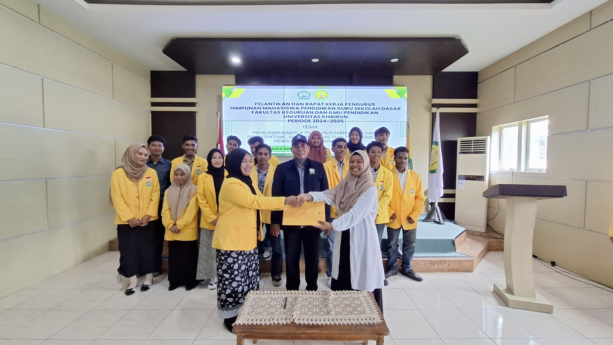 PELANTIKAN DAN RAPAT KERJA PENGURUS HIMA PGSD FKIP UNKHAIR PERIODE 2024-2025