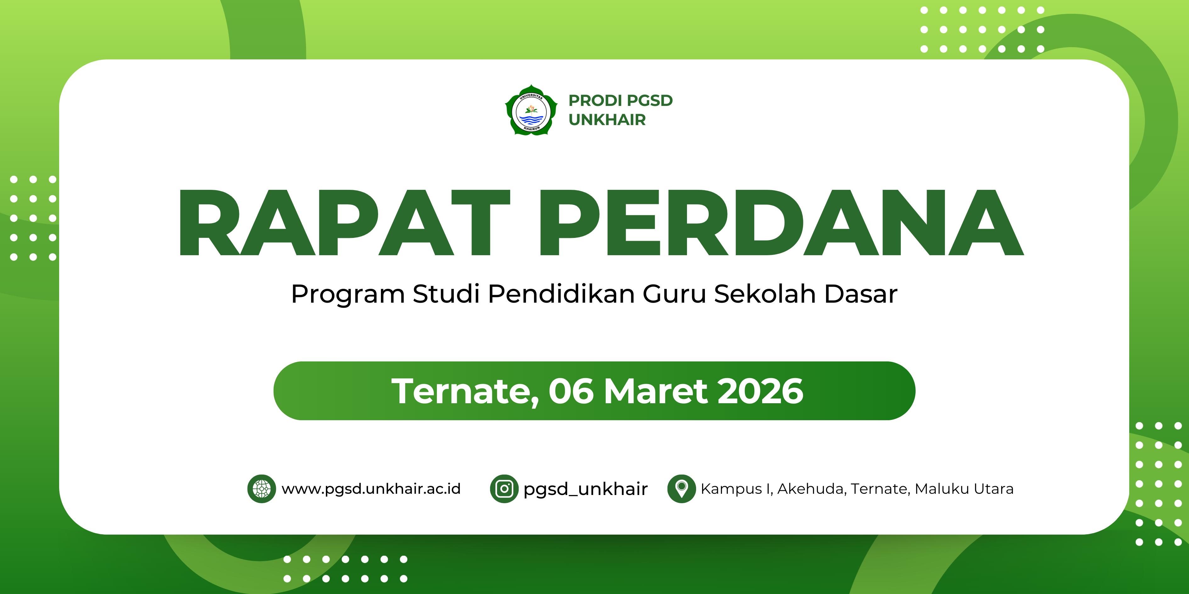 PGSD FKIP Universitas Khairun Gelar Rapat Koordinasi Perdana Tahun 2026